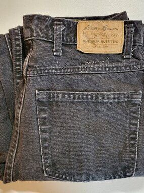Vintage Eddie Bauer Women’s Size 14 Medium Rise Classic 4 Pocket Jean Black Wash